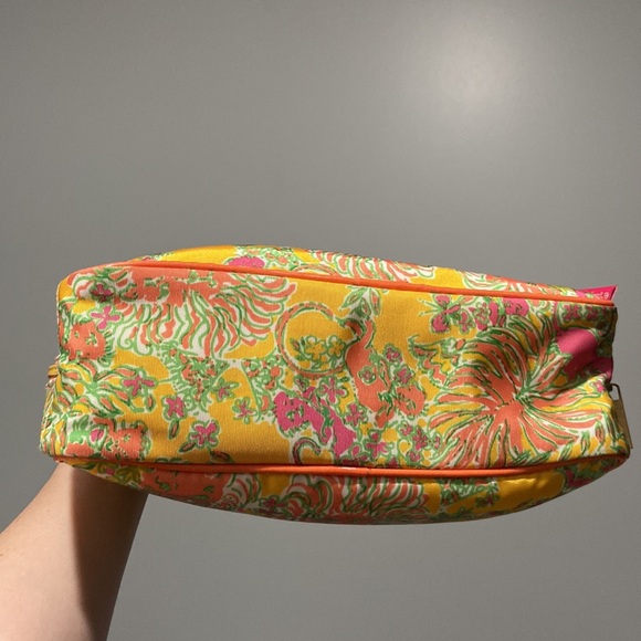 Lilly Pulitzer Orange Multi Color Makeup Tote Purse EUC Target Collaboration - Picture 4 of 17
